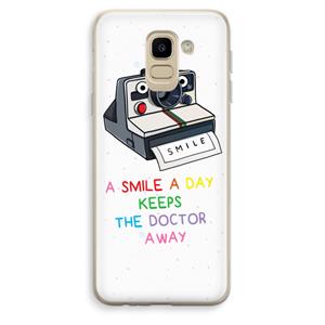 CaseCompany Smile: Samsung Galaxy J6 (2018) Transparant Hoesje