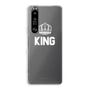 CaseCompany King zwart: Sony Xperia 1 III Transparant Hoesje