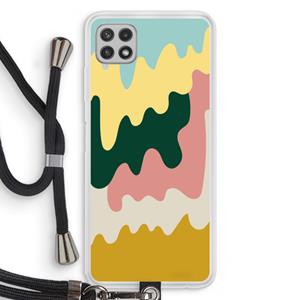 CaseCompany Baar B: Samsung Galaxy A22 4G Transparant Hoesje met koord