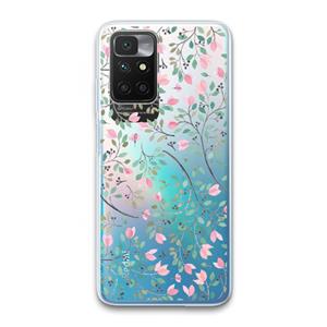 CaseCompany Sierlijke bloemen: Xiaomi Redmi 10 Transparant Hoesje
