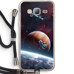 CaseCompany Examiner: Samsung Galaxy J3 (2016) Transparant Hoesje met koord