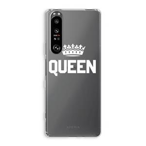 CaseCompany Queen zwart: Sony Xperia 1 III Transparant Hoesje
