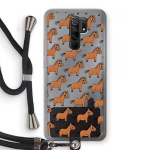 CaseCompany Pony: Xiaomi Redmi 9 Transparant Hoesje met koord