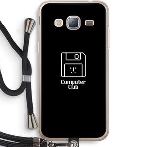 CaseCompany Hello: Samsung Galaxy J3 (2016) Transparant Hoesje met koord