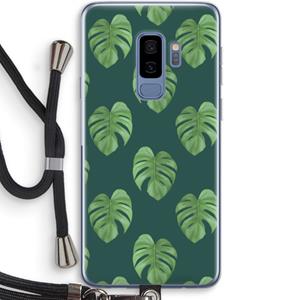 CaseCompany Monstera leaves: Samsung Galaxy S9 Plus Transparant Hoesje met koord