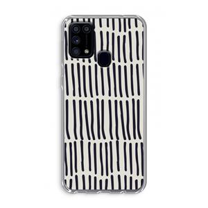 CaseCompany Moroccan stripes: Samsung Galaxy M31 Transparant Hoesje