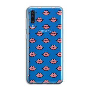 CaseCompany Lipjes: Samsung Galaxy A50 Transparant Hoesje