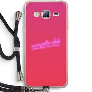 CaseCompany Vice Glow: Samsung Galaxy J3 (2016) Transparant Hoesje met koord