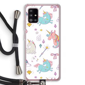 CaseCompany Fantasiewereld: Samsung Galaxy A51 5G Transparant Hoesje met koord