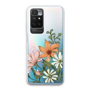 CaseCompany Floral bouquet: Xiaomi Redmi 10 Transparant Hoesje
