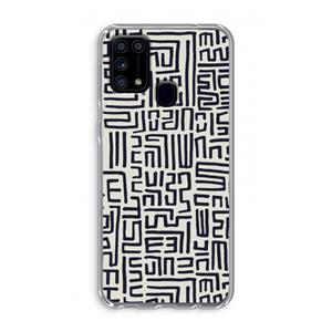 CaseCompany Moroccan Print: Samsung Galaxy M31 Transparant Hoesje