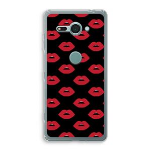 CaseCompany Lips: Sony Xperia XZ2 Compact Transparant Hoesje