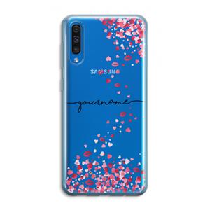CaseCompany Hartjes en kusjes: Samsung Galaxy A50 Transparant Hoesje