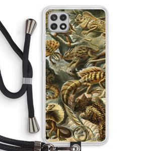 CaseCompany Haeckel Lacertilia: Samsung Galaxy A22 4G Transparant Hoesje met koord