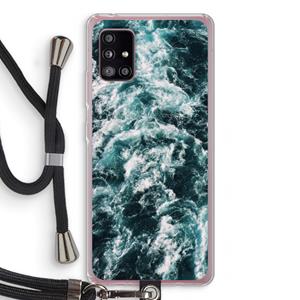 CaseCompany Zee golf: Samsung Galaxy A51 5G Transparant Hoesje met koord
