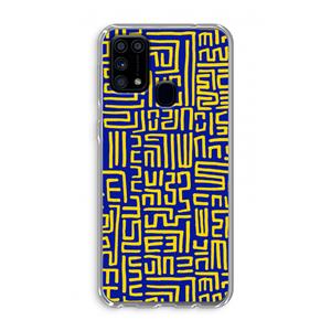 CaseCompany Majorelle Blue Print: Samsung Galaxy M31 Transparant Hoesje
