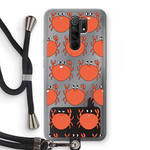 CaseCompany Krab: Xiaomi Redmi 9 Transparant Hoesje met koord