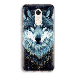 CaseCompany Darkness Wolf: Xiaomi Redmi 5 Transparant Hoesje