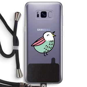 CaseCompany Birdy: Samsung Galaxy S8 Plus Transparant Hoesje met koord