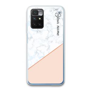 CaseCompany Marmer in stijl: Xiaomi Redmi 10 Transparant Hoesje