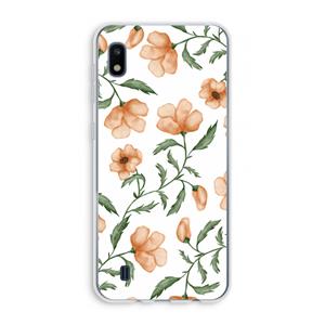 CaseCompany Peachy flowers: Samsung Galaxy A10 Transparant Hoesje