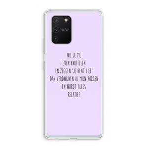 CaseCompany Relatief: Samsung Galaxy S10 Lite Transparant Hoesje