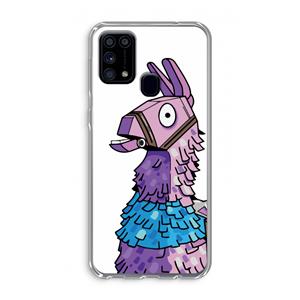 CaseCompany Lama: Samsung Galaxy M31 Transparant Hoesje