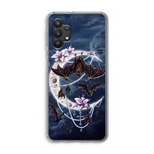 CaseCompany Vleermuizen Maan: Samsung Galaxy A32 5G Transparant Hoesje