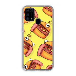 CaseCompany Hamburger: Samsung Galaxy M31 Transparant Hoesje