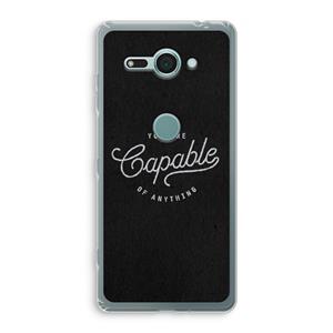CaseCompany Capable: Sony Xperia XZ2 Compact Transparant Hoesje