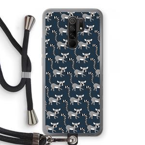 CaseCompany Makis: Xiaomi Redmi 9 Transparant Hoesje met koord