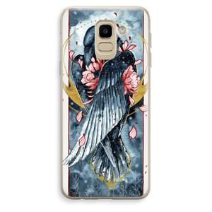 CaseCompany Golden Raven: Samsung Galaxy J6 (2018) Transparant Hoesje