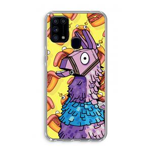 CaseCompany Loot Burger: Samsung Galaxy M31 Transparant Hoesje