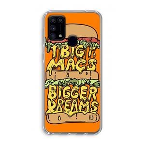 CaseCompany Big Macs Bigger Dreams: Samsung Galaxy M31 Transparant Hoesje
