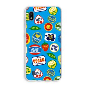 CaseCompany Fruitsticker: Samsung Galaxy A10 Transparant Hoesje