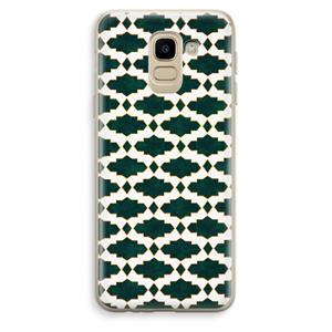 CaseCompany Moroccan tiles: Samsung Galaxy J6 (2018) Transparant Hoesje