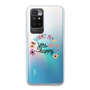 CaseCompany Happy days: Xiaomi Redmi 10 Transparant Hoesje