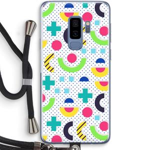 CaseCompany 8-bit N°1: Samsung Galaxy S9 Plus Transparant Hoesje met koord