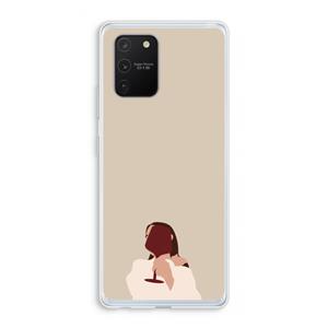 CaseCompany I drink wine: Samsung Galaxy S10 Lite Transparant Hoesje