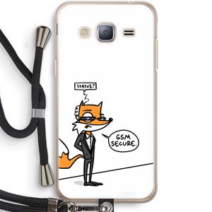 CaseCompany GSM secure: Samsung Galaxy J3 (2016) Transparant Hoesje met koord