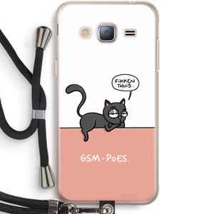 CaseCompany GSM poes: Samsung Galaxy J3 (2016) Transparant Hoesje met koord