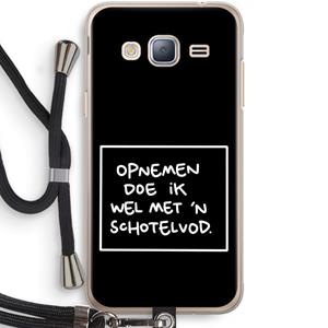 CaseCompany Schotelvod: Samsung Galaxy J3 (2016) Transparant Hoesje met koord