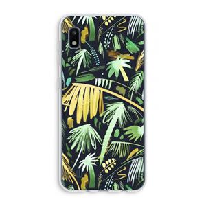 CaseCompany Tropical Palms Dark: Samsung Galaxy A10 Transparant Hoesje