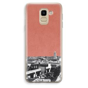 CaseCompany Marrakech Skyline : Samsung Galaxy J6 (2018) Transparant Hoesje