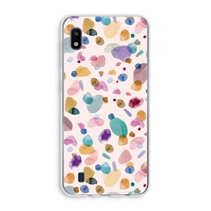 CaseCompany Terrazzo Memphis Pink: Samsung Galaxy A10 Transparant Hoesje