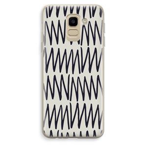 CaseCompany Marrakech Zigzag: Samsung Galaxy J6 (2018) Transparant Hoesje
