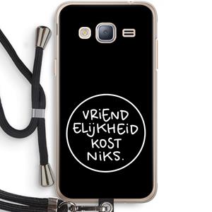 CaseCompany Vriendelijkheid: Samsung Galaxy J3 (2016) Transparant Hoesje met koord