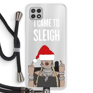 CaseCompany Came To Sleigh: Samsung Galaxy A22 4G Transparant Hoesje met koord