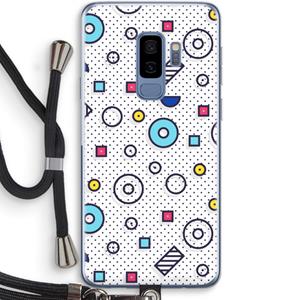 CaseCompany 8-bit N°9: Samsung Galaxy S9 Plus Transparant Hoesje met koord