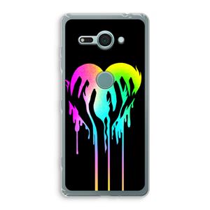 CaseCompany Hold My Heart: Sony Xperia XZ2 Compact Transparant Hoesje